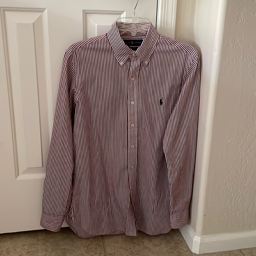 Ralph Lauren small casual shirt. Red stripe.